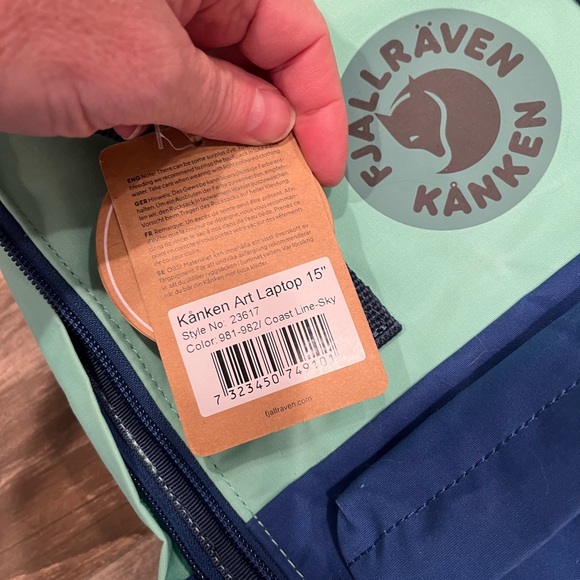 Fjallraven Kanken Art Mini Backpack - Coast Line/Sky NWT limited edition - Picture 12 of 15